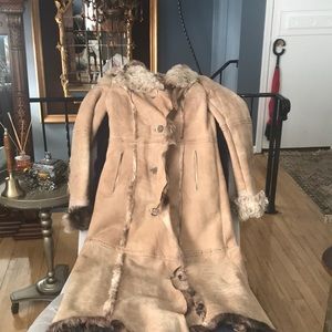 Suade real Shearling long coat